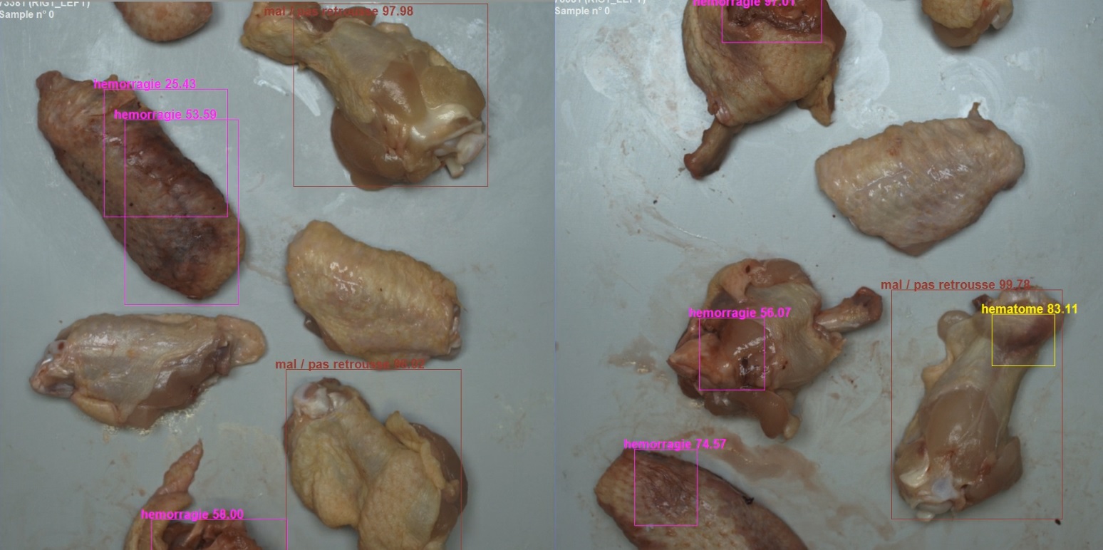 Deep learning machine vision software for chicken wings